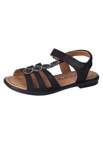 Ricosta Sandale &raquo;Ana WMS: mittel&laquo; , Sandale mit Klettverschluss u. Glitzer, Gr&ouml;&szlig;enschablone zum Download schwarz, Gr&ouml;&szlig;e 34