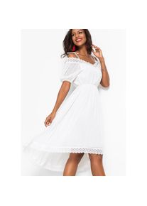 bonprix Tr&auml;gerkleid Tr&auml;gerkleid wei&szlig;, Gr&ouml;&szlig;e 32