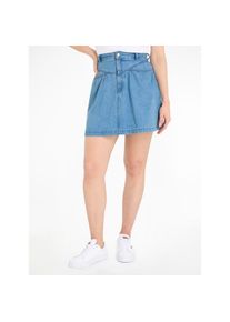 Tommy Jeans Bleistiftrock &raquo;TJW CHAMBRAY MINI SKIRT&laquo; Webrock mit Logopatch blau, Gr&ouml;&szlig;e S (36)