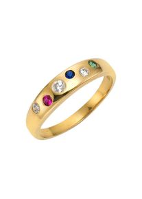 Firetti Goldring &raquo;Schmuck Geschenk Gold 333 Damenring Goldring Edelstein Farbstein&laquo; mit Rubin, Saphir, Smaragd und Zirkonia (synth.) bunt, Gr&ouml;&szlig;e 19
