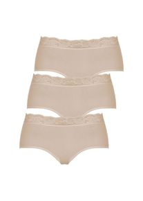 Nina von C. H&uuml;ftslip &raquo;3er Pack Damen H&uuml;ftslip Slipboutique&laquo; Spar-Pack beige, Gr&ouml;&szlig;e 46