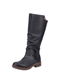 Rieker Winterstiefel , Langschaftstiefel, Blockabsatz, mit -TEX-Membran schwarz, Gr&ouml;&szlig;e 36