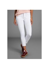 Arizona 7/8-Jeans &raquo;Shaping&laquo; eng anliegend, R&ouml;hrenjeans, Used-Waschung, High-Waist, 7/8-L&auml;nge wei&szlig;, Gr&ouml;&szlig;e 40