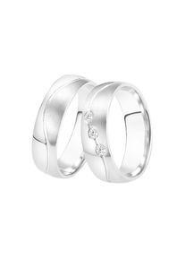 DOOSTI Trauring &raquo;Schmuck Geschenk Edelstahl Trauring Ehering Partnerring LIEBE&laquo; Made in Germany - wahlweise mit oder ohne Zirkonia silberfarben, Gr&ouml;&szlig;e