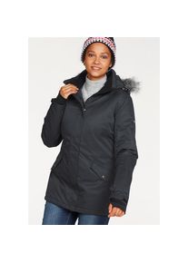 Polarino Skijacke mit Kapuze wasserdicht, winddicht, atmungsaktiv, schnell trocknend schwarz, Gr&ouml;&szlig;e 54