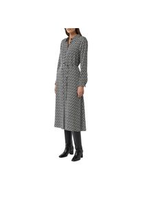 comma, Comma Hemdblusenkleid Eingrifftaschen Sommerkleid mit Eingrifftaschen und All-over-Print schwarz, Gr&ouml;&szlig;e 38