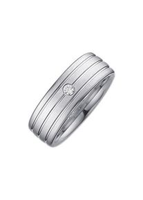 Firetti Trauring &raquo;Schmuck Geschenk Hochzeit Ehering Trauring "LIEBE"&laquo; Made in Germany - wahlweise mit oder ohne Zirkonia (synth.) silberfarben, Gr&ouml;&szlig;e 