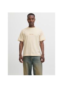 Jack & Jones Jack & Jones Kurzarmshirt &raquo;JORNORREBRO EMB TEE SS CREW NECK NOOS&laquo; mit Logo Print wei&szlig;, Gr&ouml;&szlig;e M