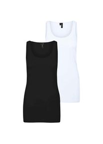 V&eacute;ro Moda Vero Moda Tanktop &raquo;VMMAXI MY SOFT LONG TANK TOP 2-PACK&laquo; Packung, 2 Stk. schwarz-wei&szlig;, Gr&ouml;&szlig;e L
