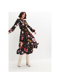 bonprix Midikleid &raquo;Midikleid aus flie&szlig;ender Viskose&laquo; Midikleid aus flie&szlig;ender Viskose schwarz, Gr&ouml;&szlig;e 44