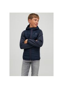 Jack & Jones Jack & Jones Junior Steppjacke &raquo;JJEMULTI w&auml;rmt, winddicht, wasserdicht, gesteppt&laquo; mit Kapuze Farbeinsatz, modisch, regular fit, Kapuze blau, Gr&ouml;&szlig;e 140