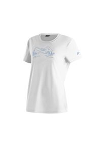 Maier Sports T-Shirt &raquo;Wilma Print&laquo; Damen Funktionsshirt, Freizeitshirt mit Aufdruck, Regular Fit wei&szlig;, Gr&ouml;&szlig;e 52