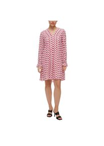 s.Oliver BLACK LABEL Tunikakleid Sommerkleid mit Minimalprint und aus Viskose beige, Gr&ouml;&szlig;e 34