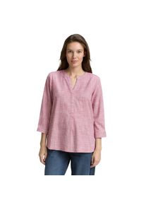 Tom Tailor Klassische Bluse mit geschlitztem Rundhalsausschnitt pink, Gr&ouml;&szlig;e 34