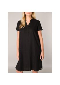 Base Level Tunikakleid &raquo;Yacin&laquo; Sommerkleid mit Leinen schwarz, Gr&ouml;&szlig;e 48