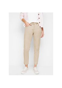 bonprix Webhose &raquo;Verk&uuml;rzte Twill-Hose im Used-Look&laquo; im Used-Look und schmaler Silhouette beige, Gr&ouml;&szlig;e 38