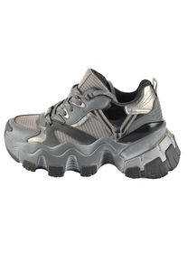 Buffalo Plateausneaker &raquo;NORION&laquo; , Chunky Sneaker, Freizeitschuh, Schn&uuml;rschuh mit Plateausohle grau, Gr&ouml;&szlig;e 38
