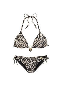 Bruno Banani Triangel-Bikini in trendigem Animalprint braun, Gr&ouml;&szlig;e 32