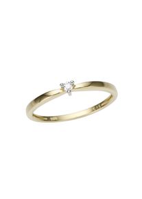 Firetti Goldring &raquo;Schmuck Geschenk Gold 333 massiv&laquo; Made in Germany - mit Brillant wei&szlig;, Gr&ouml;&szlig;e 16