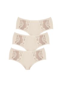 Nina von C. H&uuml;ftslip &raquo;3er Pack Damen H&uuml;ftslip Slipboutique&laquo; Spar-Pack beige, Gr&ouml;&szlig;e 46