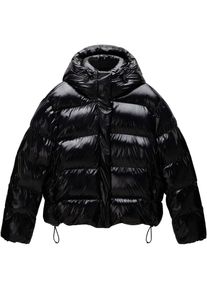 Napapijri Steppjacke &raquo;GLANE&laquo; mit Kapuze in gl&auml;nzender Optik schwarz, Gr&ouml;&szlig;e XS