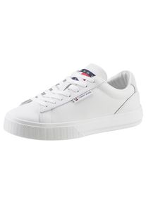 Tommy Jeans Plateausneaker &raquo;TJW CUPSOLE SNEAKER ESS&laquo; mit Logoaufn&auml;her an der Zunge, Freizeitschuh, Halbschuh, Schn&uuml;rschuh beige, Gr&ouml;&szlig;e 35