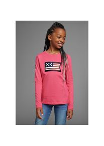 DELMAO Langarmshirt &raquo;Mit Wendepailletten&laquo;, Pailletten in 2 Farben zu tragen pink, Gr&ouml;&szlig;e 164/170