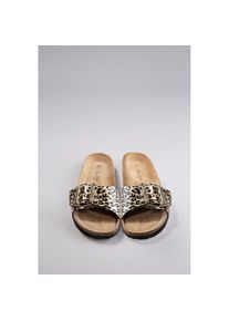 Aniston SHOES Pantolette , Strandschuh, Sommerschuh, Urlaubschuh, leo - NEUE KOLLEKTION schwarz, Gr&ouml;&szlig;e 41