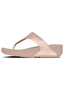 fitflop Dianette &raquo;LULU LEATHER TOEPOST&laquo; Pool Slides, Pantolette, Badeschuh mit Keilabsatz rosegold, Gr&ouml;&szlig;e 41