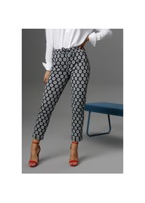 Aniston SELECTED Schlupfhose mit gestreiften Punkten grau, Gr&ouml;&szlig;e 36