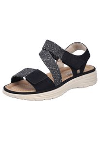 Rieker Sandale , Sommerschuh, Outdoorsandale mit regulierbaren Klettverschl&uuml;ssen schwarz, Gr&ouml;&szlig;e 39