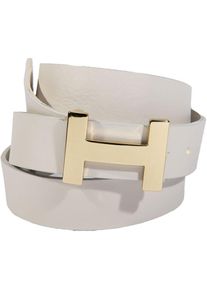 Silbergift Koppelg&uuml;rtel mit grafischer Schlie&szlig;e beige, Gr&ouml;&szlig;e 105