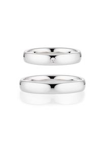 Bruno Banani Trauring &raquo;Schmuck Geschenk Ehering Hochzeit Damenring Herrenring&laquo; wahlweise mit oder ohne Brillant, Made in Germany silberfarben, Gr&ouml;&szlig;e 