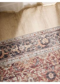 benuta Basic Couloir George Multicouleur 80x240 cm - Tapis poil ras / effet us&eacute;