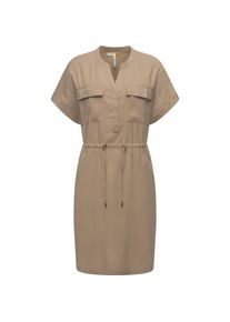 Ragwear, Damen, Blusenkleid &raquo;Blusenkleid Roisa&laquo;, Latte, L - N-Gr, Hemdblusenkleid mit Taillenband und Brusttaschen