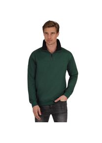 TRIGEMA, Herren, Sweatshirt &raquo;TRIGEMA Sweatshirt mit Rei&szlig;verschluss&laquo;, tanne, S, tanne, Sweat-Qualit&auml;t