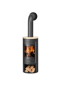 Justus, Kaminofen &raquo;Mino 2.0&laquo;, schwarz, Luftdurchstr&ouml;mter Stangengriff mit Snap-Lock-System