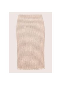 Madeleine Mode MADELEINE, Damen, Bleistiftrock &raquo;Rock Schlanker Rock mit Fransen-Akzent&laquo;, perlwei&szlig; / hellamethyst, 34, perlwei&szlig; / hellamethyst, L&auml;nge ca. 58 cm, 