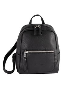 Tom Tailor, Damen, Rucksack &raquo;Tinna&laquo; Kleiner l&auml;ssiger und sportiver Rucksack mit Kurzgriff, schwarz, B/H/T: 24 cm x 25 cm x 10,5 cm, schwarz, HANDLICH 