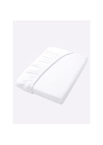 Irisette, Spannbettlaken, wei&szlig;, Frottee, 75% Baumwolle, 25% Polyester, B/L: 200 cm -1 Stk., wei&szlig;