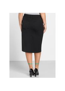 sheego, Damen, Bleistiftrock, schwarz, 56, schwarz,