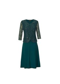 GOLDNER, Damen, 2-in-1-Kleid &raquo;Kurzgr&ouml;&szlig;e Kleid mit Spitzenjacke, Pailletten&laquo;, smaragd, K-Gr, 20 -K-Gr, smaragd, Auch einzeln tragbar und vielseitig zu 