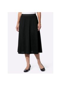 Classic Basics, Damen, Jerseyrock, schwarz + anthrazit-meliert, 25, schwarz + anthrazit-meliert, Jersey-Qualit&auml;t