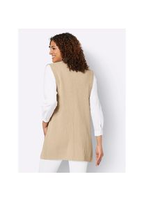 Casual Looks, Damen, Strickweste, sand, 44, sand, reine Baumwolle