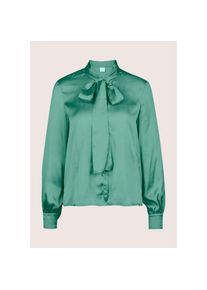 Madeleine Mode MADELEINE, Damen, Langarmbluse &raquo;Bluse Satinbluse mit Schluppe&laquo;, pfefferminz, 46, pfefferminz, Langarm