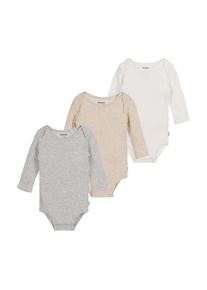 HUGGIES babywear, Unisex, Langarmbody &raquo;HUGB 3PK BODYSUIT&laquo; Packung, 3 Stk. 3er-Pack, in Ripp-Optik, HUGGIES OATMEAL HTR, HUGGIES OATMEAL HTR, Bodys von