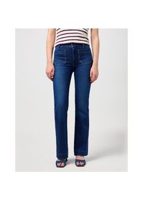Wrangler, Damen, Bootcut-Jeans &raquo;Flare&laquo; im Retro-Design mit ausgestelltem Bein, DARK WASH, L&auml;nge 32, 29 - L&auml;nge 32, DARK WASH, Retro-Jeans f&uuml;r Damen 