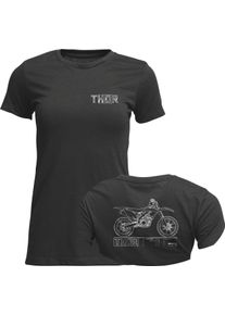 Thor Blueprint, maglietta donna , colore: Nero/Bianco , dimensione: XL