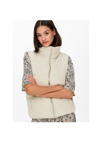 Jacqueline de Yong JDY, Damen, Steppweste &raquo;NEWERICA SHORT WAISTCOAT OTW NOOS&laquo;, Moonbeam Detail:SILVER ZIPPER, XL, Moonbeam Detail:SILVER ZIPPER, Kurze Pufferweste von 