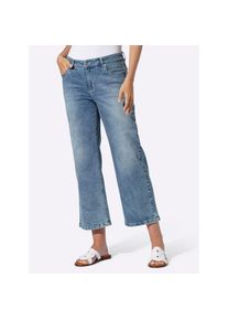 Heine, Damen, 7/8-Jeans 1 tlg., blue-bleached, 50 - Normalgr&ouml;&szlig;en, Culotte mit weitem Bein